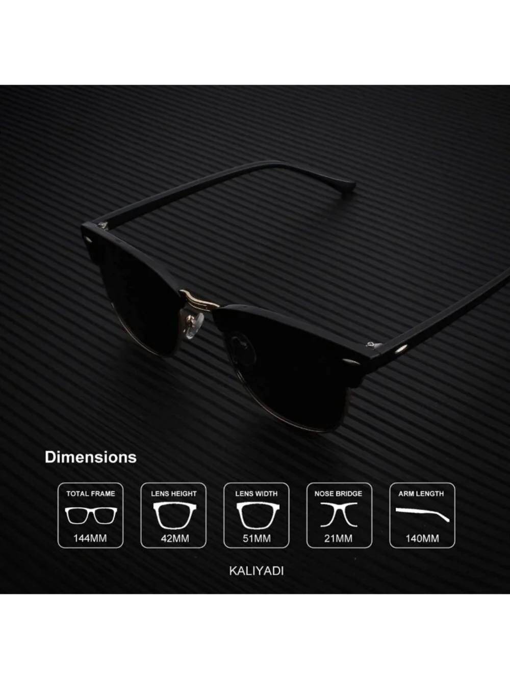 Polarized Semi-Rimless Sunglasses for Men & Women - Retro UV Protection Driving
